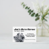 自動車自動整備士修理モーターサービス 名刺 (スタンド正面)