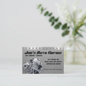 自動車自動整備士修理モーターサービス 名刺 (スタンド正面)