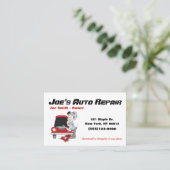 自動車自動整備士修理モーターサービス 名刺 (スタンド正面)