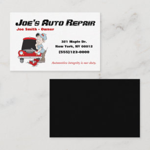 自動車自動整備士修理モーターサービス 名刺