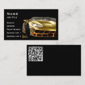 自動車自動詳細洗車サービスQRコードビジネス 名刺 (正面/裏面)