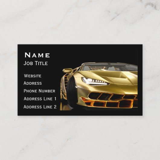 自動車自動詳細洗車サービスQRコードビジネス 名刺 (正面)