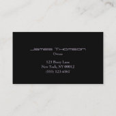 自動車自動車デザイン炭素繊維整備士サービス 名刺 (裏面)