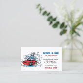 自動車自動車詳細洗車サービス 名刺 (スタンド正面)