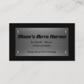 自動車自動鋼プレート整備士修理サービス 名刺 (正面)