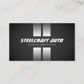 自動車製作 レースストライプ ブラック 名刺 (正面)