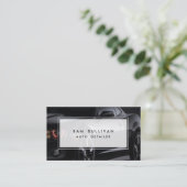 自動車詳細光沢のある黒い車のプロファイ車のル 名刺 (スタンド正面)