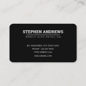 自動車詳細清掃車修理ロイヤリティカード 名刺 (裏面)