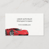 自動車販売員 | スポーツカー 名刺 (裏面)