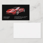 自動車販売員 | レッドスポーツカー 名刺 (正面/裏面)