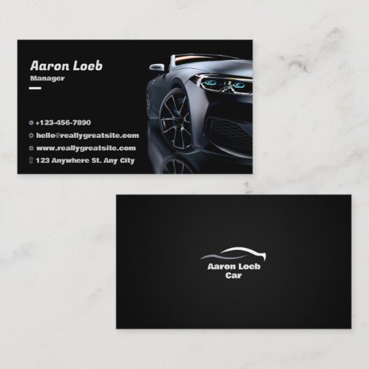 自動車販売員 名刺 (正面/裏面)