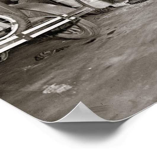 自動車販売店の修理店, 1926.ヴィンテージ写真 ポスター (角)