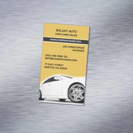 自動車販売店の修理 マグネット名刺 (インサイチュ)