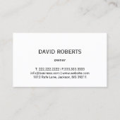 自動車販売店の自動修理プロフェッショナル 車の 名刺 (裏面)