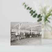 自動車販売店修理工場 1926年 ポストカード (スタンド正面)