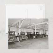 自動車販売店修理工場 1926年 ポストカード (正面/裏面)