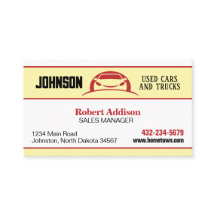 自動車販売店 中古車ロット 業務名刺
