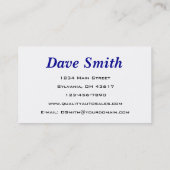 自動車販売店 名刺 (裏面)