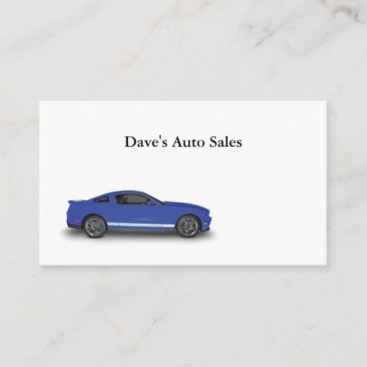 自動車販売店 名刺 (正面)