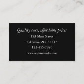 自動車販売店 名刺 (裏面)