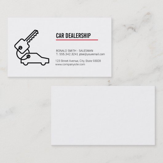 自動車販売店 名刺 (正面/裏面)