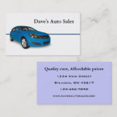 自動車販売店 名刺 (正面/裏面)