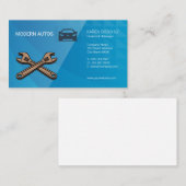 自動車販売店 | 自動メンテナンス | レンチのロゴ 名刺 (正面/裏面)