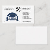 自動車販売店 | 車のロゴ自動整備士 名刺 (正面/裏面)