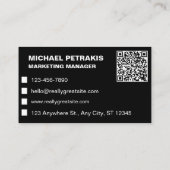 自動車販売店QRコード 名刺 (裏面)