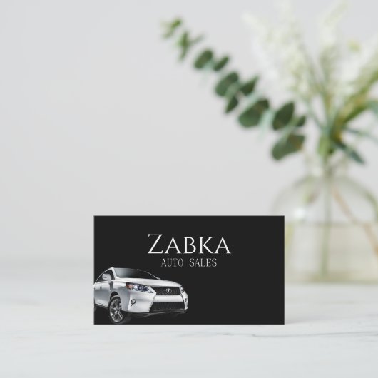 自動車販売販売店 名刺 (スタンド正面)