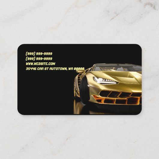 自動車販売車ディーラーの名刺 名刺 (裏面)