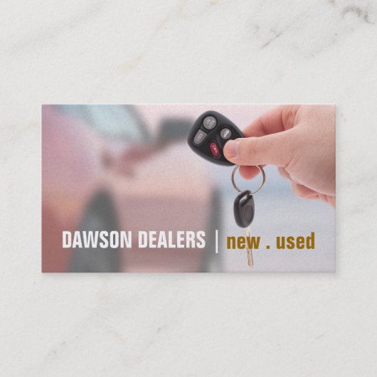 自動車販売、ディーラー、自動車名刺 名刺 (正面)
