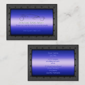 自動車販売、ブラッシングブルークロム-スポーツカー 名刺 (正面/裏面)