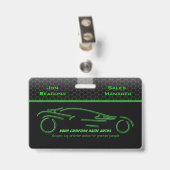 自動車販売、メタリックルック、グリーンラインスポーツカー バッジ (クリップ付き裏面)