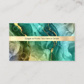 自動車販売、レッドスポーツカー、写真、ティール(緑がかった色)抽象芸術 名刺 (裏面)