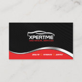 自動車販売、自動車修理、自動車修理、整備士工事 名刺 (裏面)