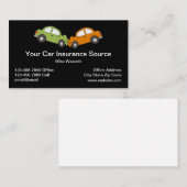 自動車車の保険テーマ 名刺 (正面/裏面)