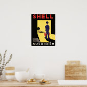 自動車車の油潤滑ヴィンテージ広告 ポスター (キッチン)