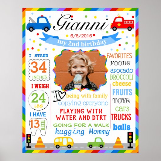 自動車輸送第1号誕生日看板ポスター ポスター (正面)