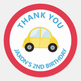 自動車輸送誕生日お願い ラウンドシール