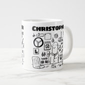 自動車部品および自動車付属品の販売者 ジャンボコーヒーマグカップ (正面右)