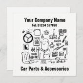 自動車部品とアクセサリー店プロモーションカード シーズンカード (正面/裏面)