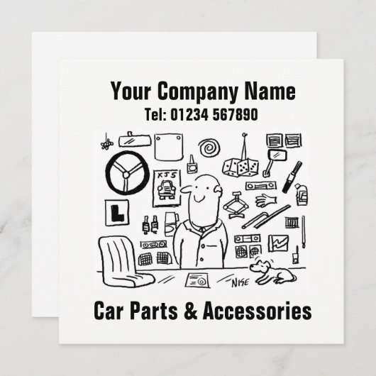 自動車部品とアクセサリー店プロモーションカード シーズンカード (正面/裏面)