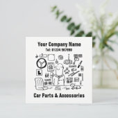 自動車部品とアクセサリー店プロモーションカード シーズンカード (スタンド正面)