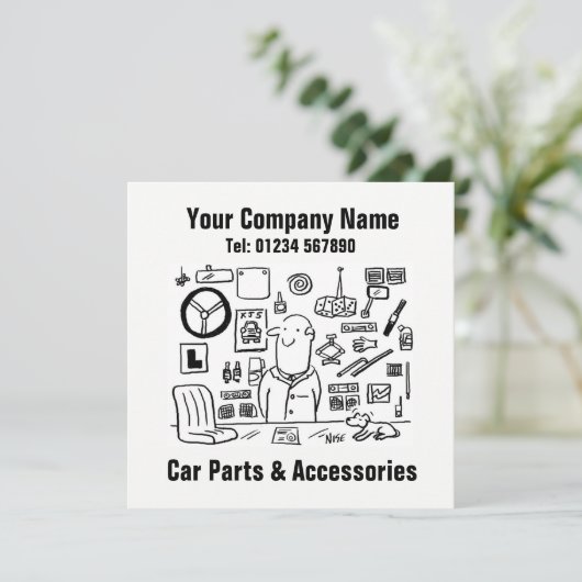 自動車部品とアクセサリー店プロモーションカード シーズンカード (スタンド正面)