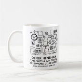 自動車部品と自動車部品のプロモーション コーヒーマグカップ (左)