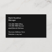 自動車部品と車のサービス 名刺 (裏面)