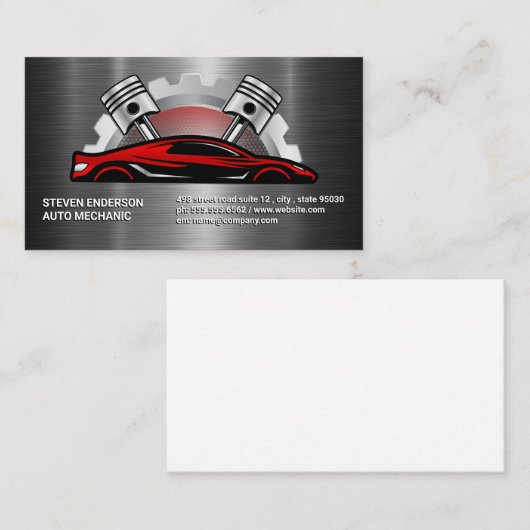 自動車部品サービス | 整備士技術 名刺 (正面/裏面)