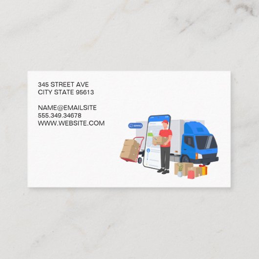 自動車配送サービス | Courierドライバ 名刺 (裏面)