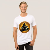 自動車鮮やか乗用者のイラストレーション トライブレンドＴシャツ (正面全面)